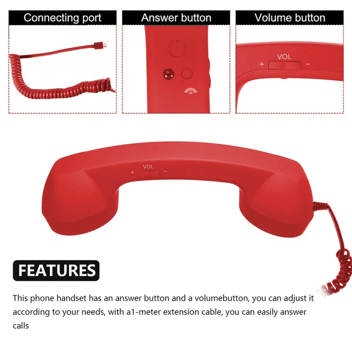 Combiné téléphonique rétro USB-C