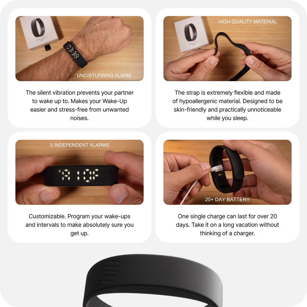Onyx – Bracelet réveil vibrant silencieux