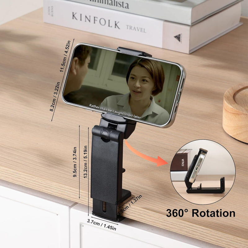 Urbanoki airplane phone holder mount holding a phone on a desk