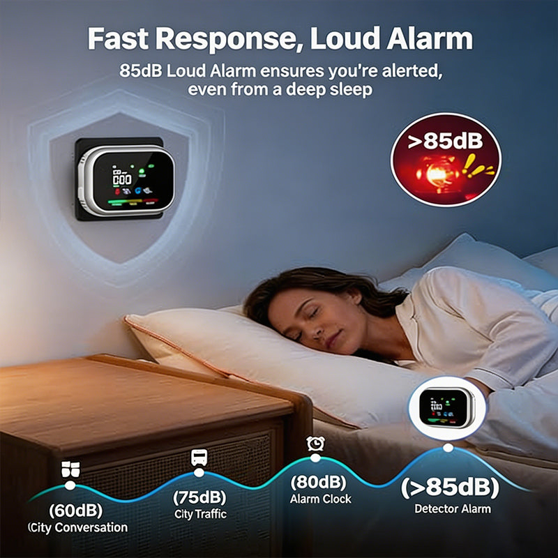 Gas alarm reading display