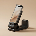 Airplane Phone Holder Mount – 360° Rotation Travel Stand (Black)